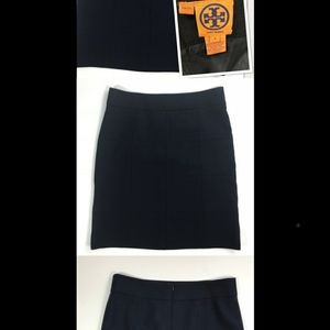 NWOT TORY BURCH STRAIGHT SKIRT WITH WOOL SQUARES